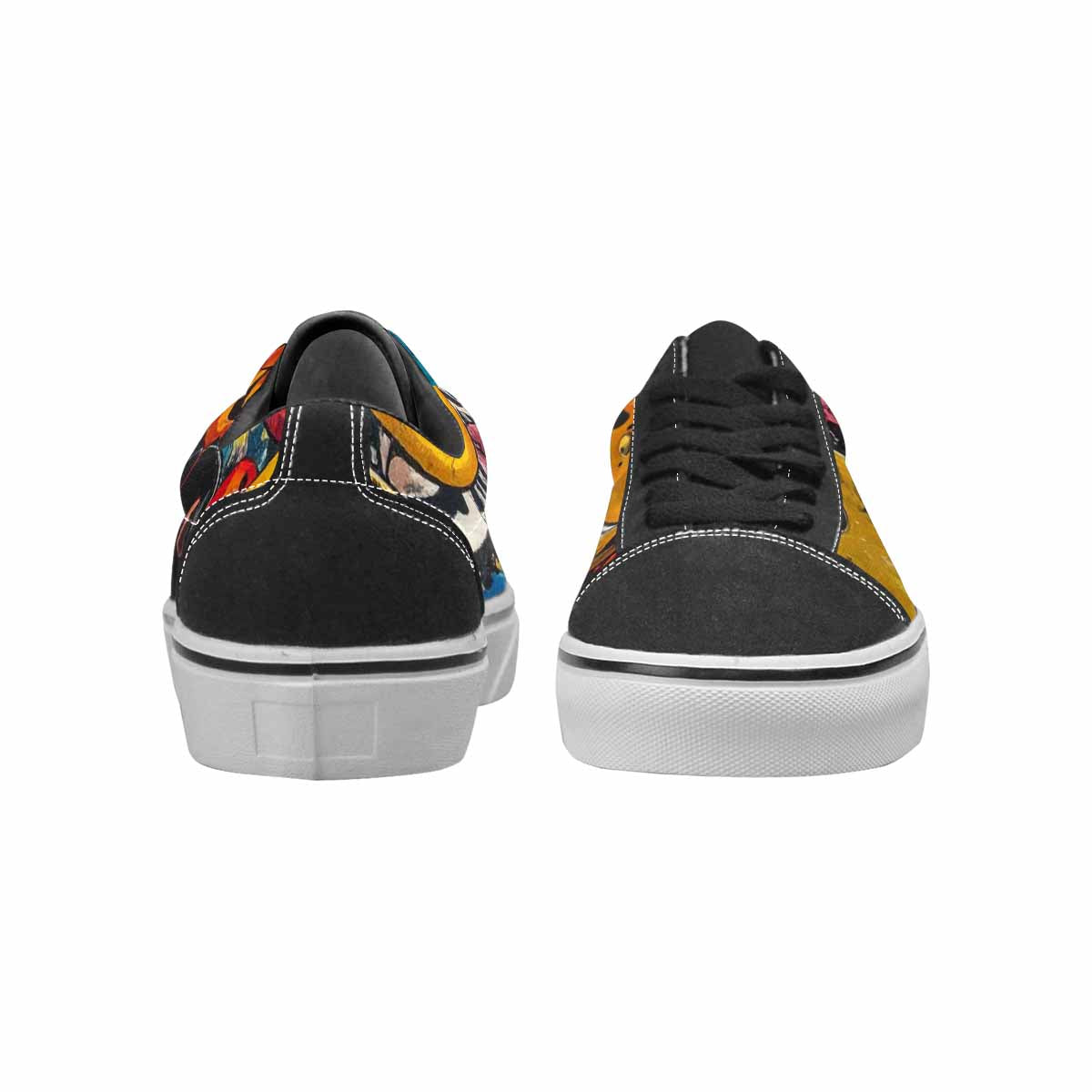 WOMEN'S Smiley Faces Lace-Up Canvas Kaleidoscope Custom Sneakers