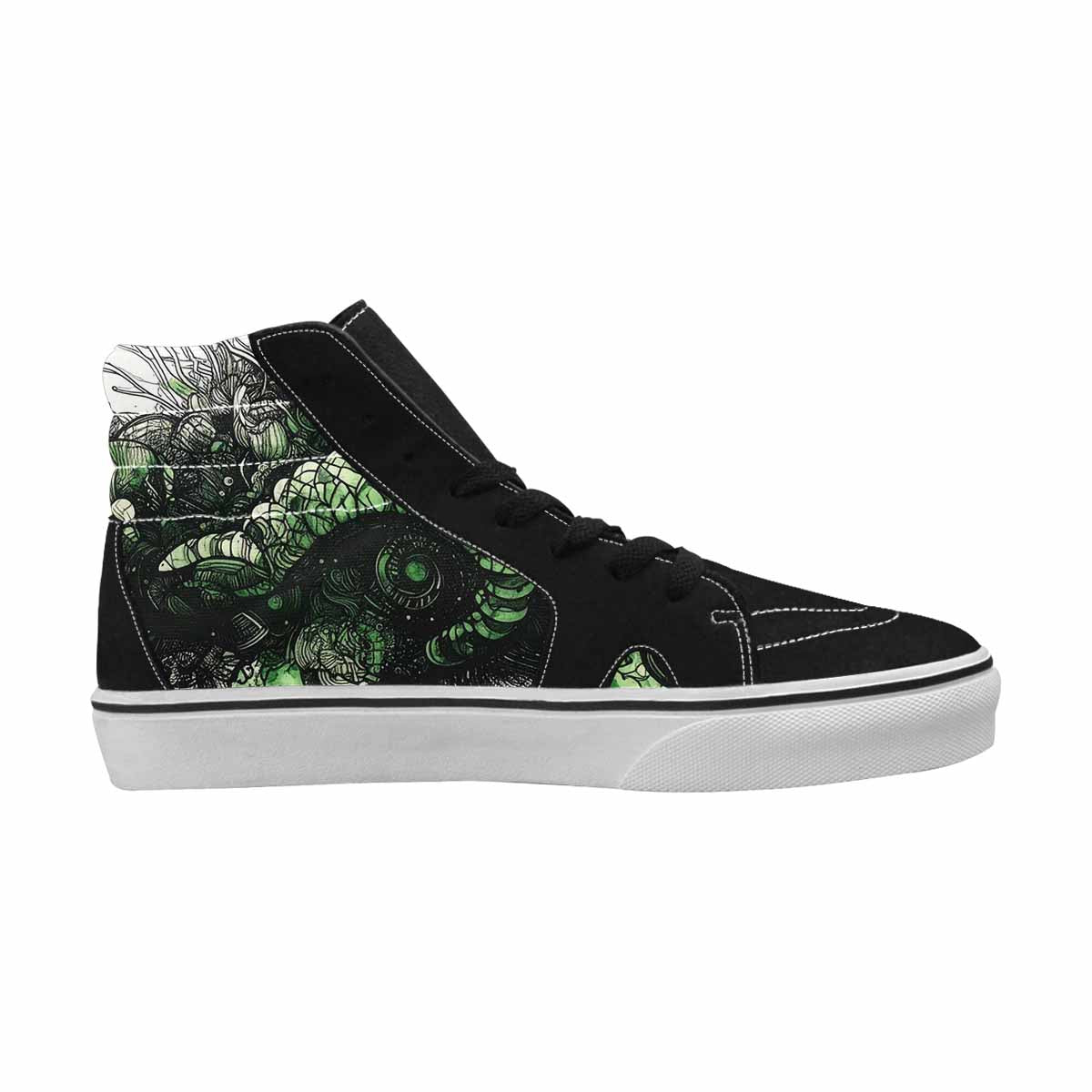 MEN'S Sea Creature Burst High Top Canvas Vibrant Chaos Sneakers
