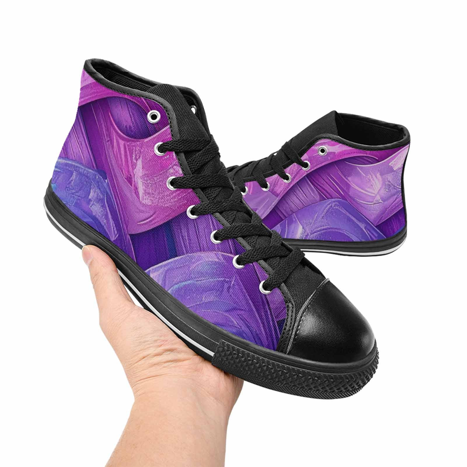 MEN'S Bisexual Flag Color High Top Canvas Vivid Shoes