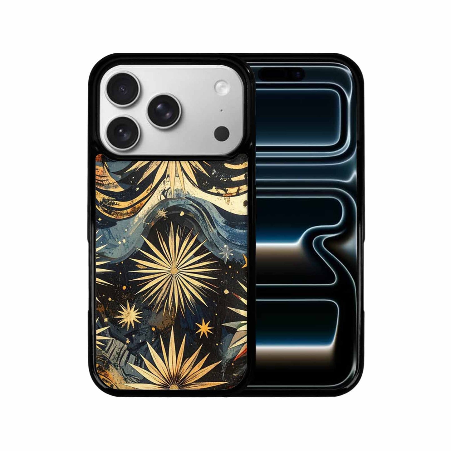 iPhone 17 Pro Case — Retro Zebra Print Star Animal Print, Custom Designed Case Cover
