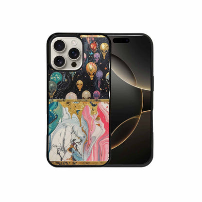 iPhone 16 Pro Max Case — Aliens Marblealiens Pattern Cyi, Custom Designed Case Cover