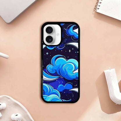 iPhone 17 Case — Neon Winter Moon Cartoon Cute, Custom Phone Case