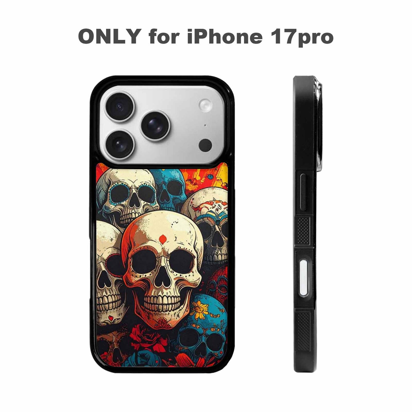iPhone 17 Pro Case — Skull Dark Art Gothic Print Gothic, Custom Art Phone Cover