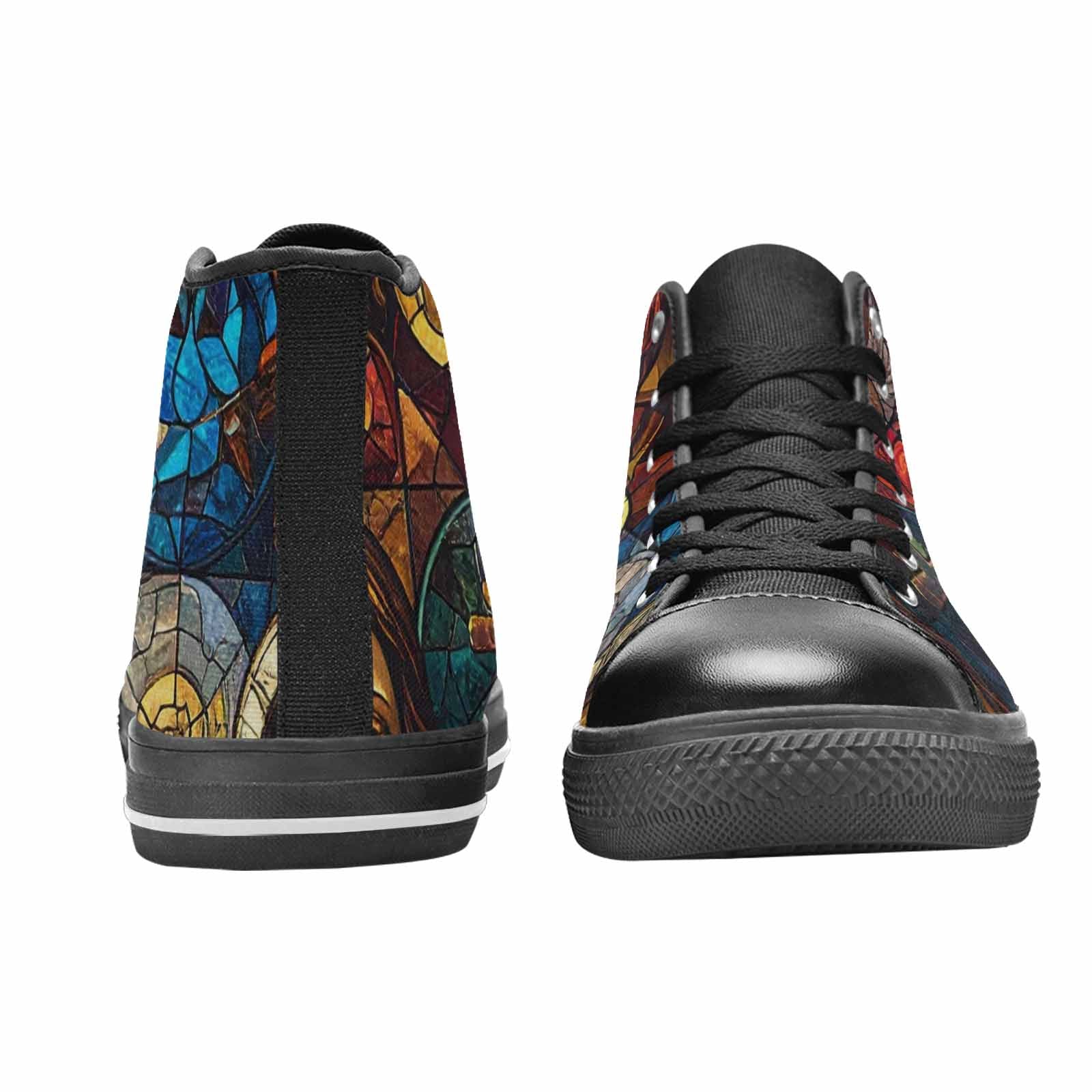 WOMEN'S Jesus Face Small High Top Canvas Vivid Custom Shoes