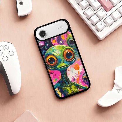 iPhone 17 Air Case — Seamless Tileable Pattern Of Overlapping Alien, Original Design Phone Case