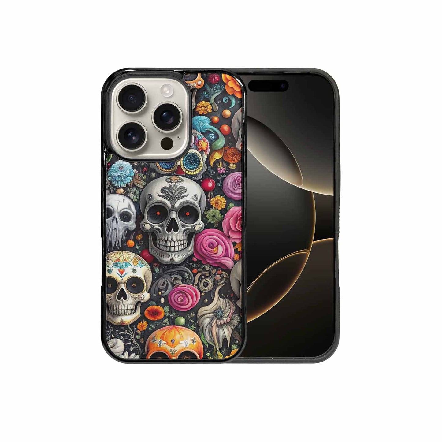 iPhone 16 Pro Case — Greyscale Black And White Dark Black, Original Design Phone Case