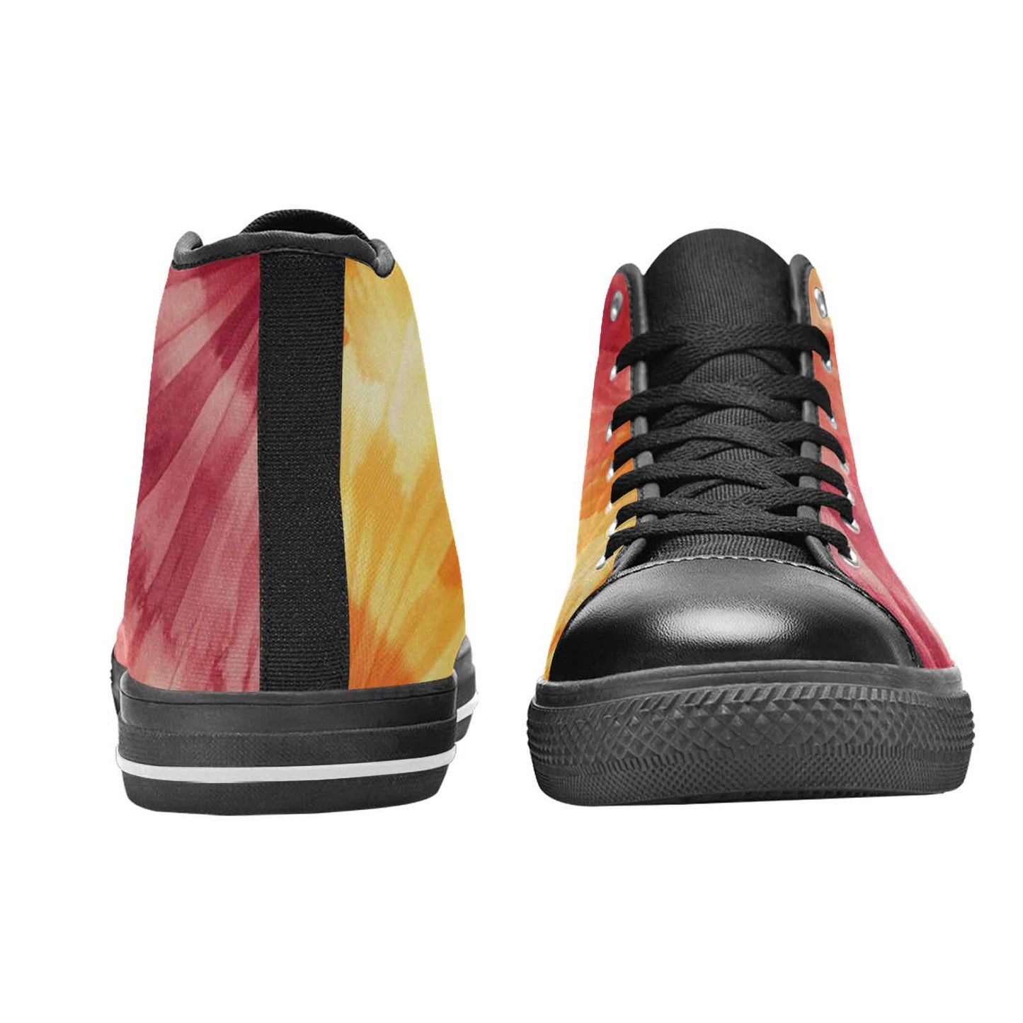 WOMEN'S Ombre Tie Dye Sunset High Top Canvas Surreal Sneakers