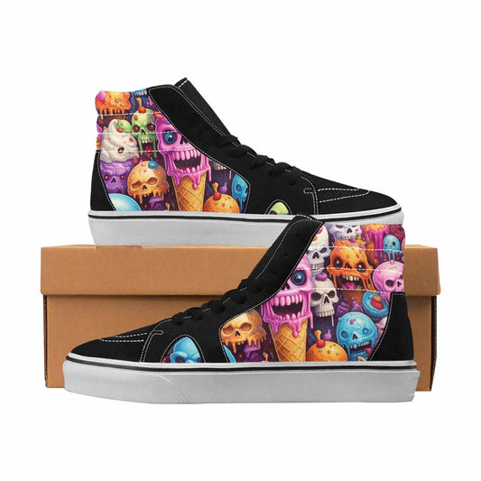 MEN'S Skulls High Top Canvas Statement Aesthetic Custom Sneakers