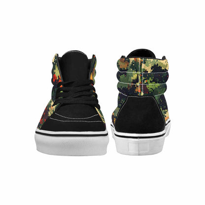 MEN'S Military Camouflage Blotch High Top Canvas Vivid Custom Sneakers