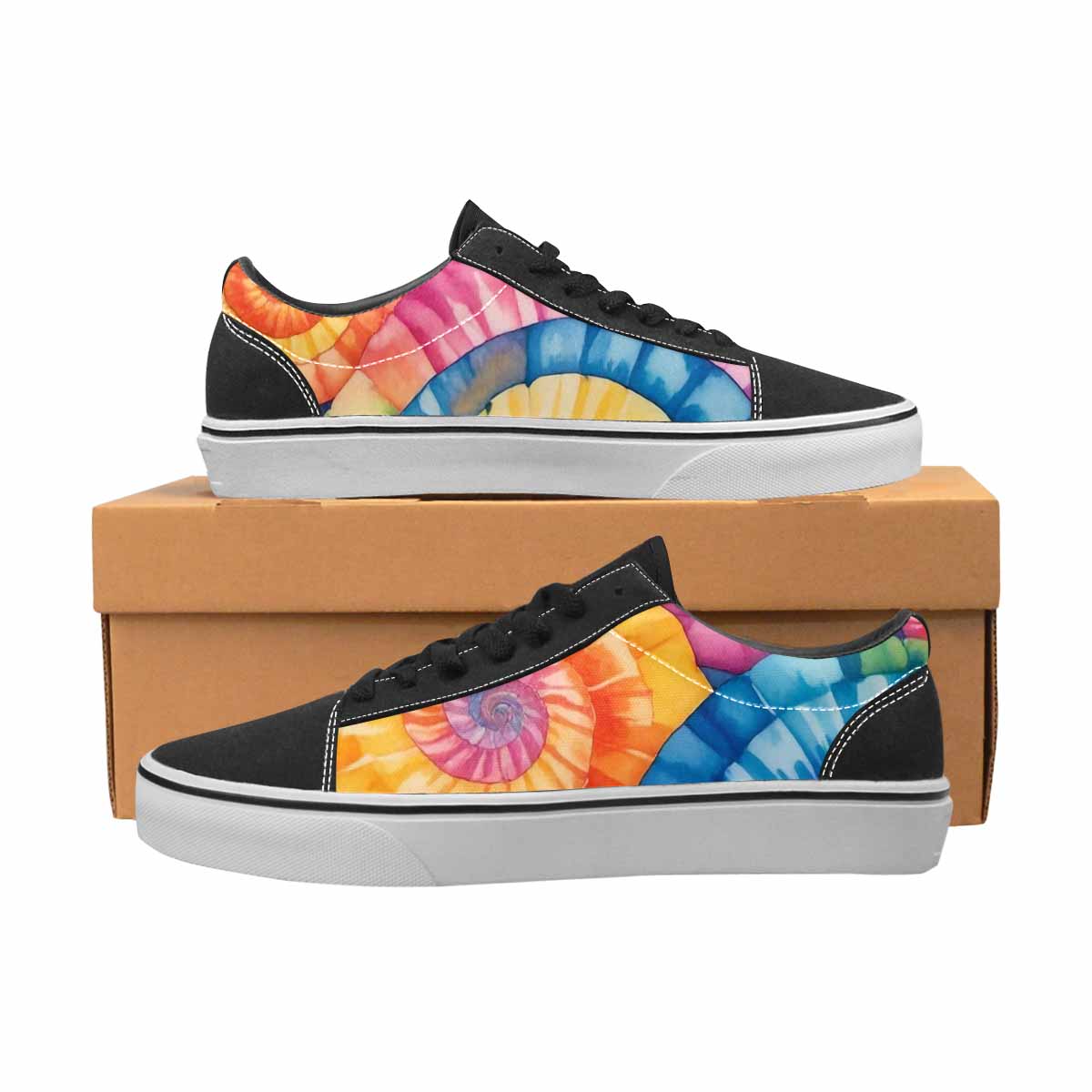 WOMEN'S Tie Dye Swirls Tie Lace-Up Canvas Y2K Shoes