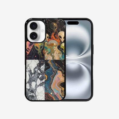 iPhone 16 Case — Aliens Marblealiens Pattern Onb, Custom Made Phone Cover