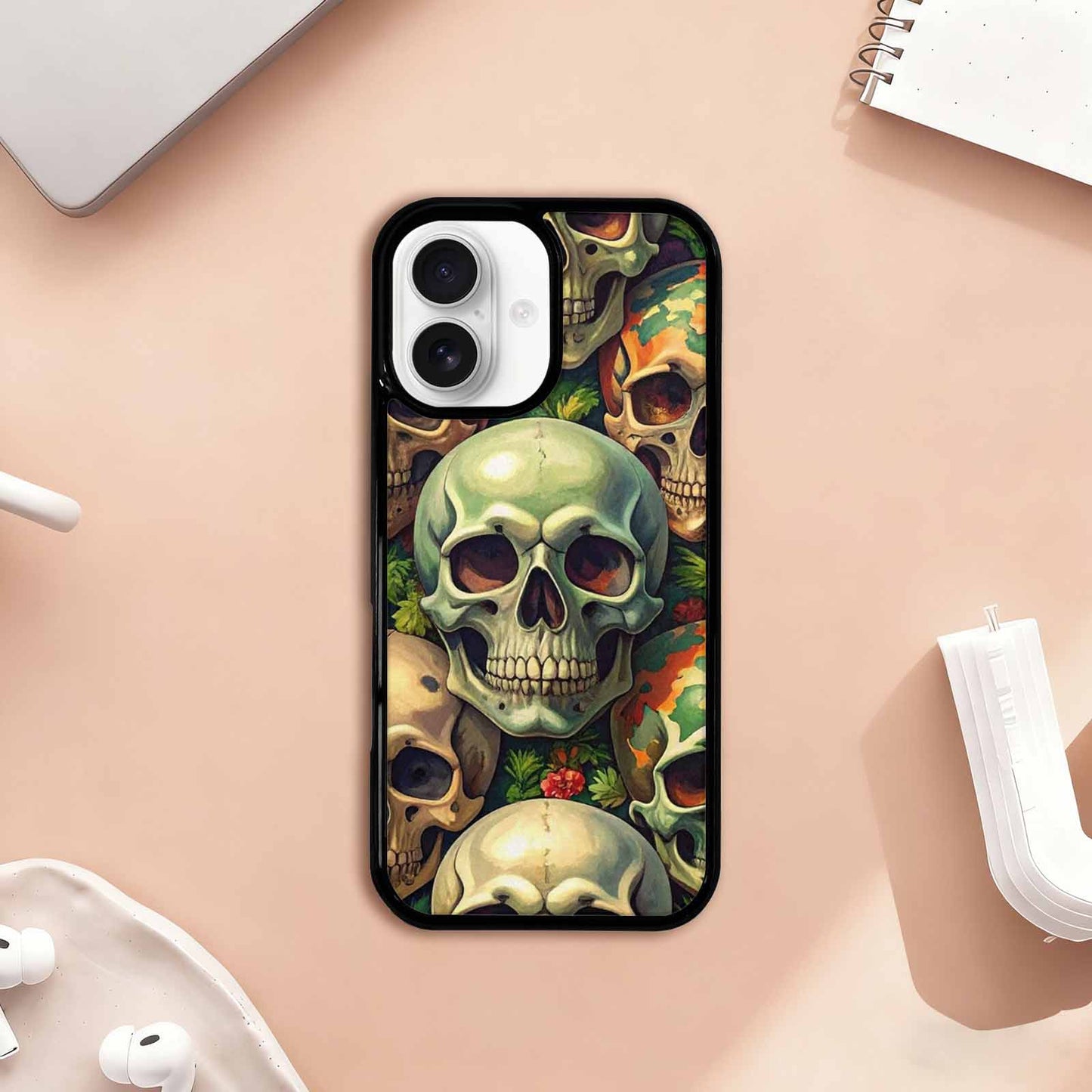 iPhone 17 Case — Skulls Camoskulls Pattern Gothic Skulls, Original Design Phone Case