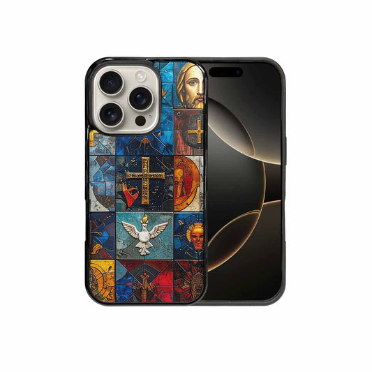 iPhone 16 Pro Case — Jesus Face Cross And Faith, Custom Designed Case Cover