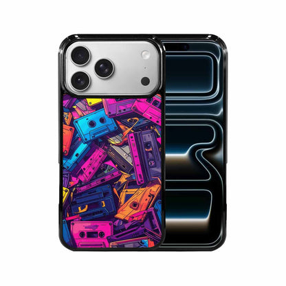 iPhone 17 Pro Max Case — Retro Cassette Tape Pattern Retro Vintage, Custom Phone Case