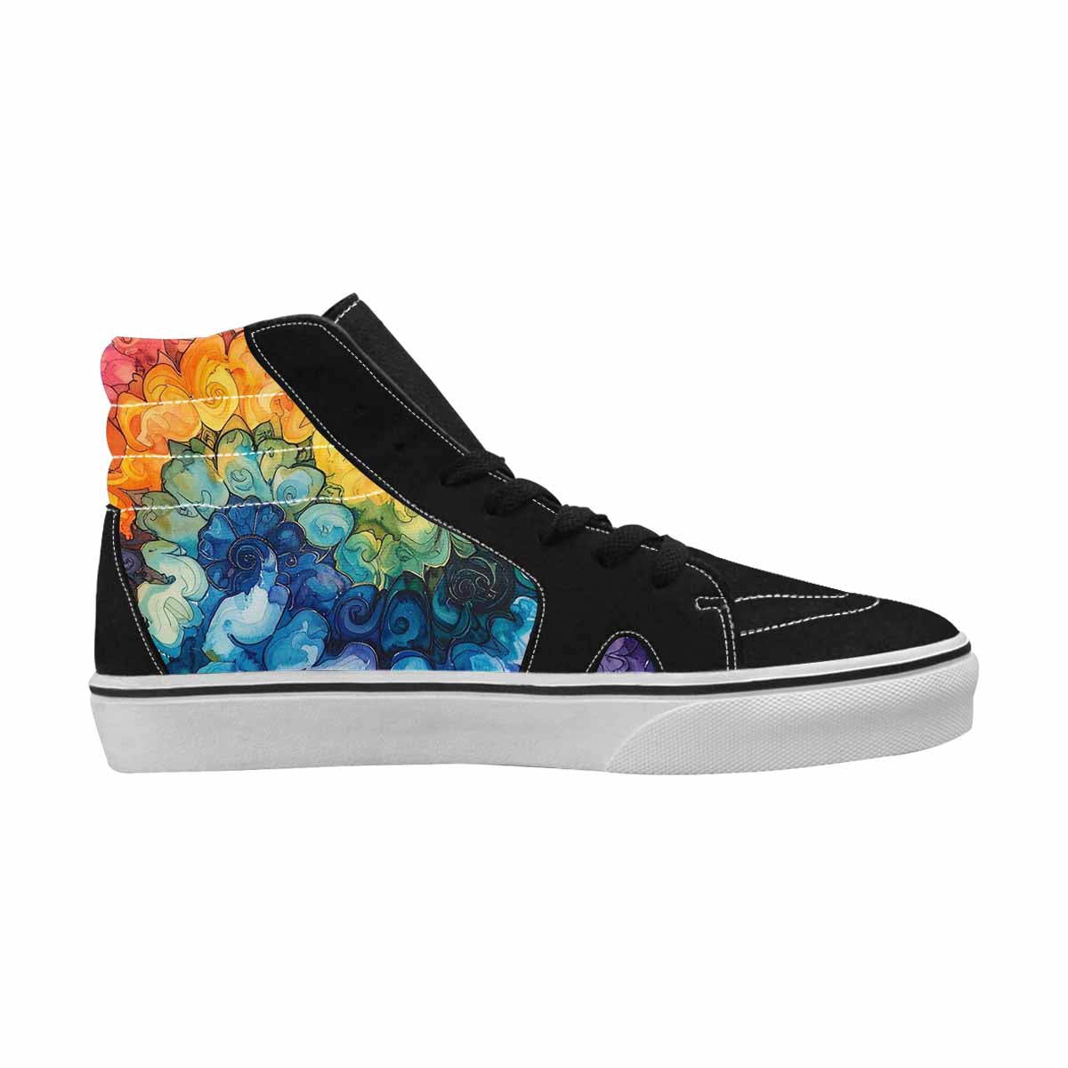 MEN'S Tie High Top Canvas Neon Fantasy Shoes