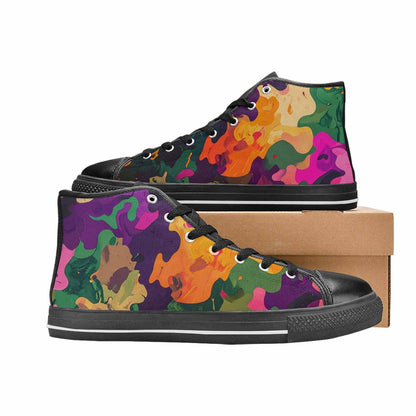 MEN'S Military Camouflage Blotch High Top Canvas Dark Academia Sneakers