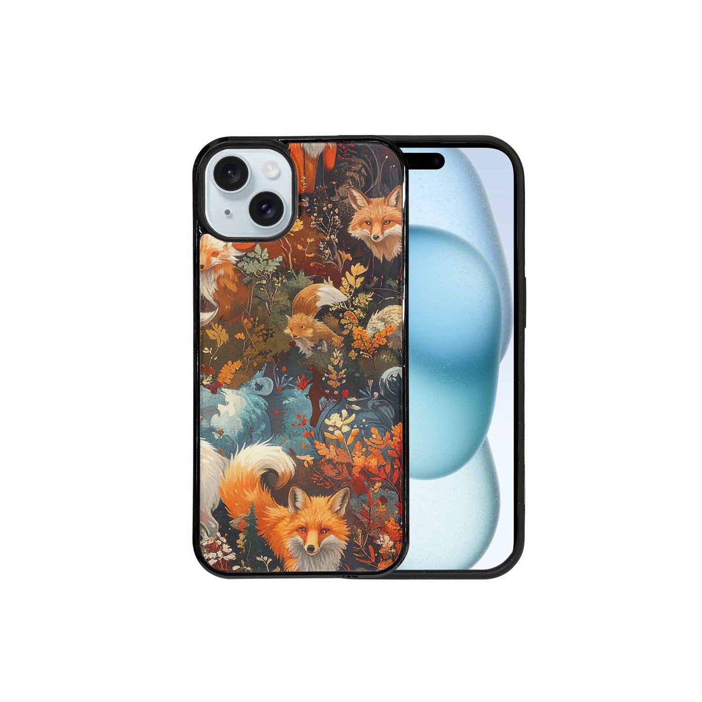 iPhone 15 Plus Case — Fox Forest Fox Forest Pattern Hundreds, Personalized Phone Case