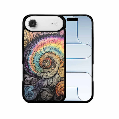 iPhone 17 Air Case — Tie Dye Swirls Black White Tie, Custom Made Phone Cover