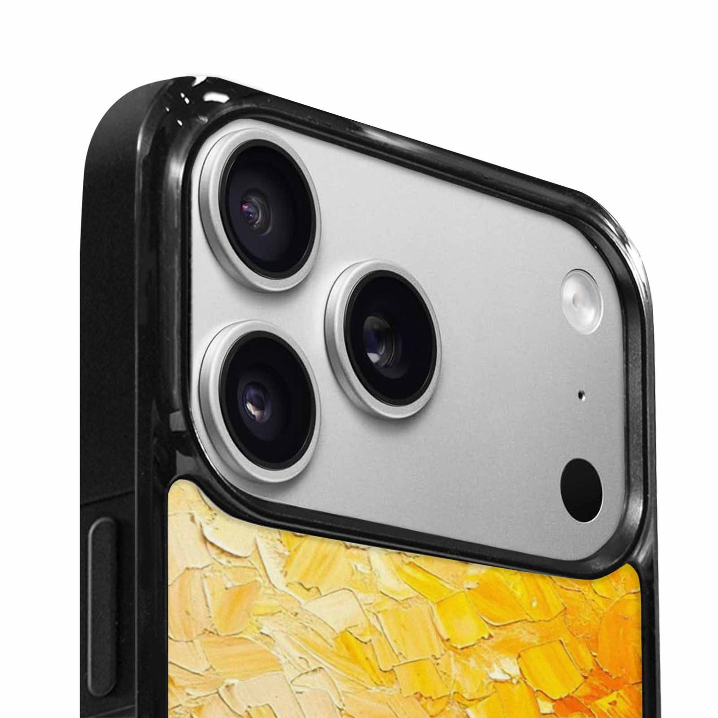 iPhone 17 Pro Case — Impressionist Sunflower Brushstroke Pattern Hundreds Floral, Original Design Phone Case