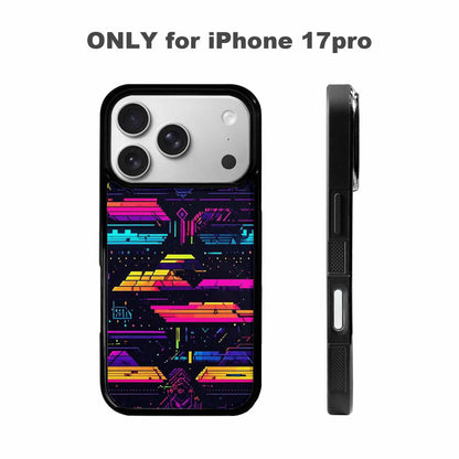iPhone 17 Pro Case — Retro Pixel Art Pattern Bit Retro, Personalized Phone Case