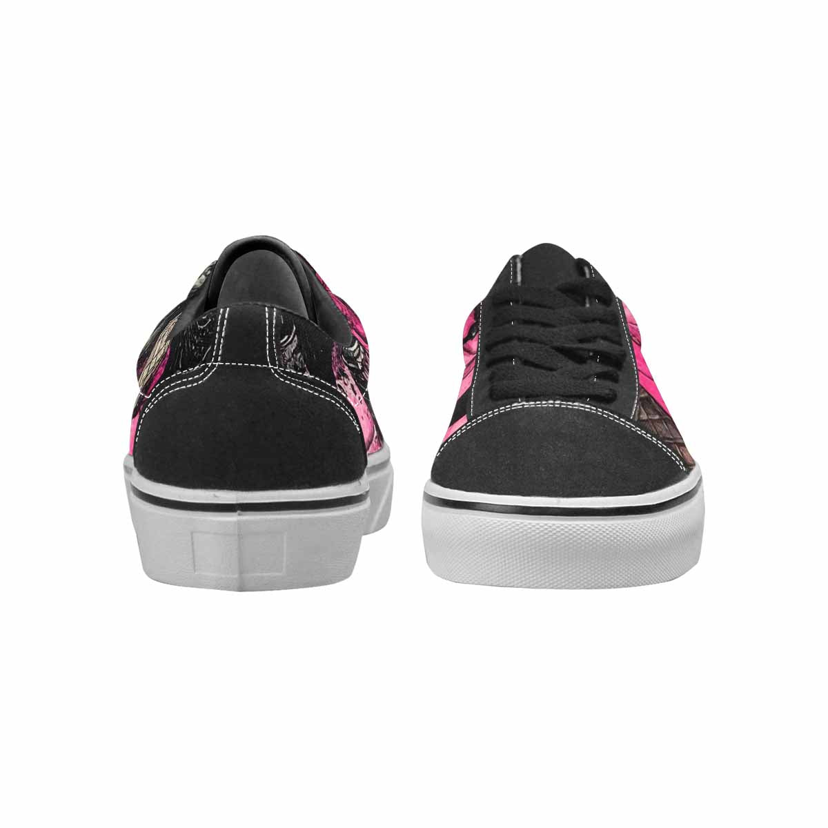 WOMEN'S Ice Cream Motif Lace-Up Canvas Kaleidoscope Custom Sneakers