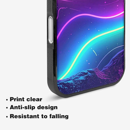 iPhone 16 Case — 1980s Neon Cartoon Art Pattern, Custom Phone Case
