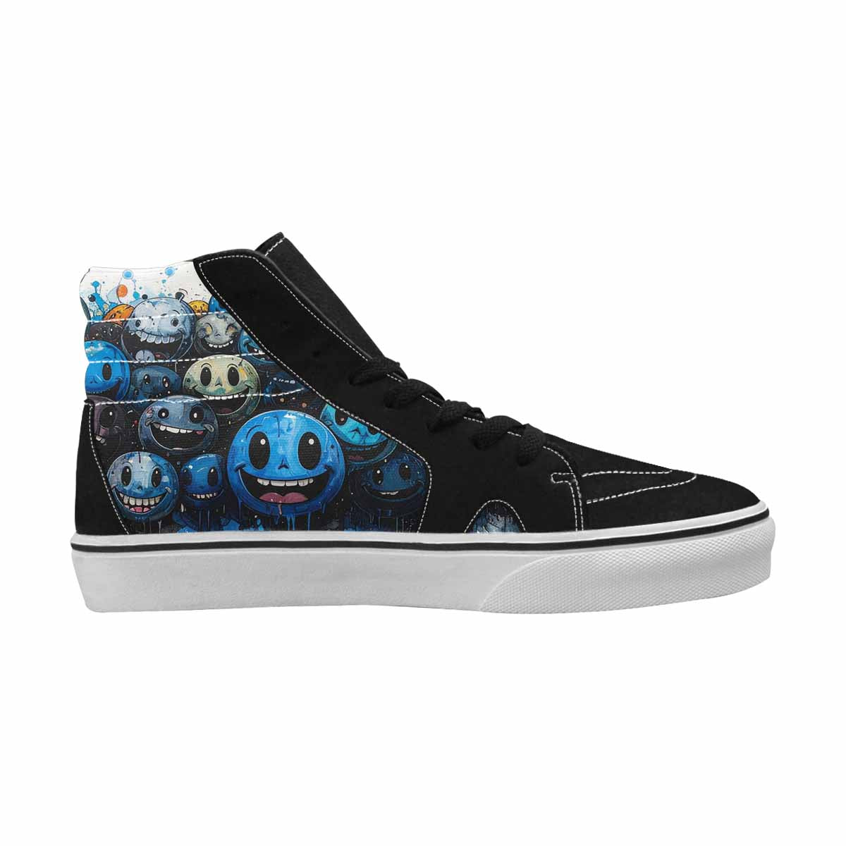MEN'S Melting Moon Smiley High Top Canvas Y2K Shoes