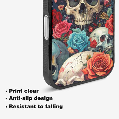 iPhone 16 Plus Case — Skulls And Rosesmelting Skulls A Aor, Custom Art Phone Cover