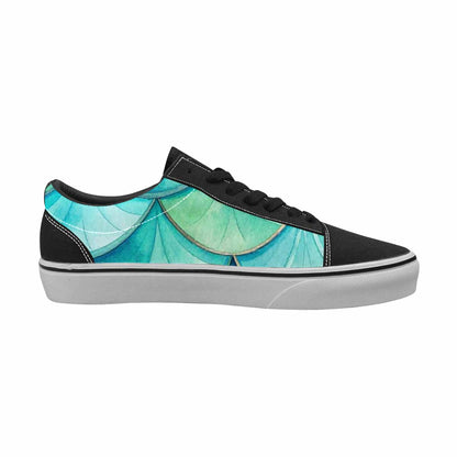 WOMEN'S Mermaid Scale Canvas Lace-Up Vivid Custom Shoes