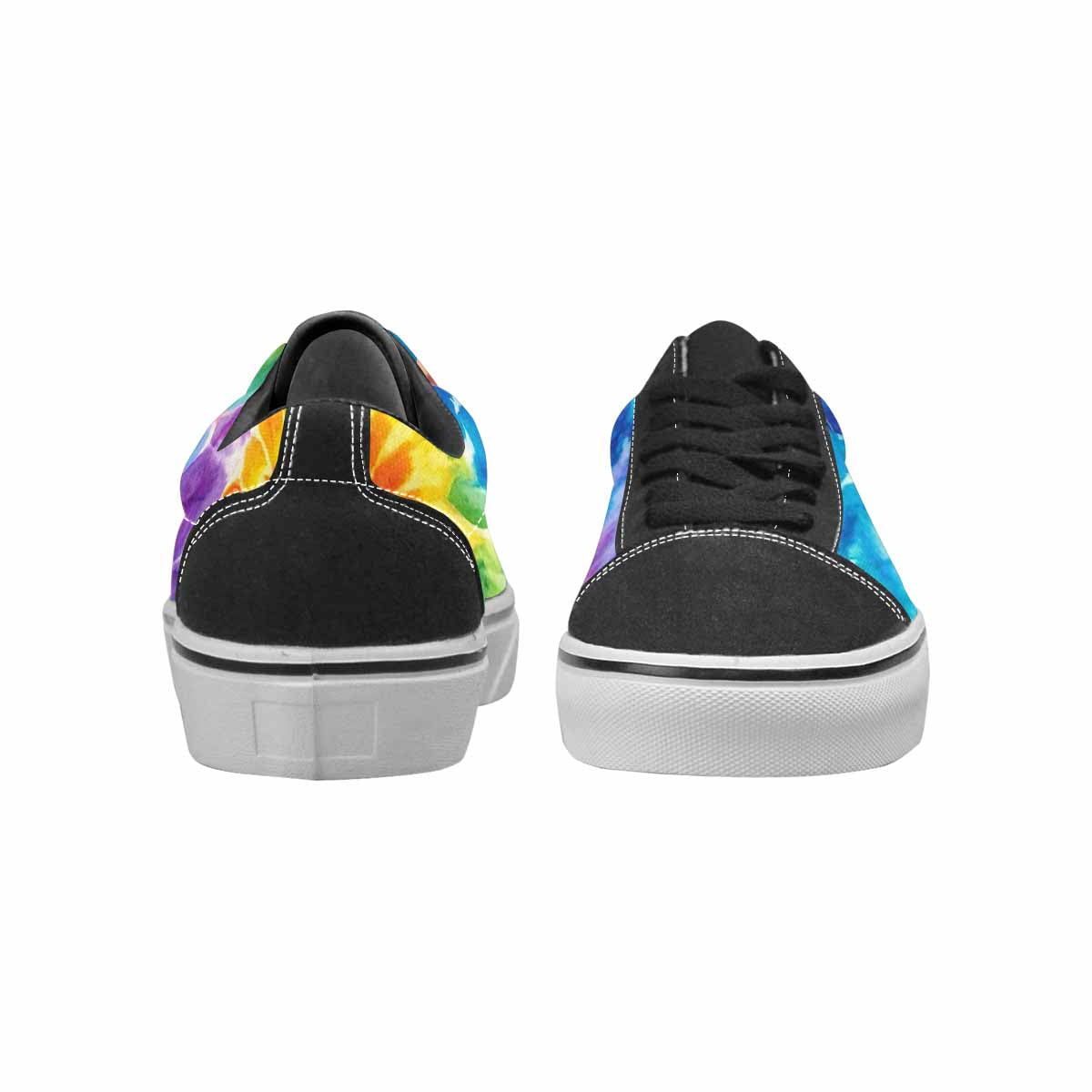 MEN'S Tie Dye Swirl Canvas Lace-Up Vibrant Chaos Shoes