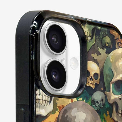 iPhone 16 Case — Skulls Camoskulls Pattern Hu Avd, Custom Art Phone Cover