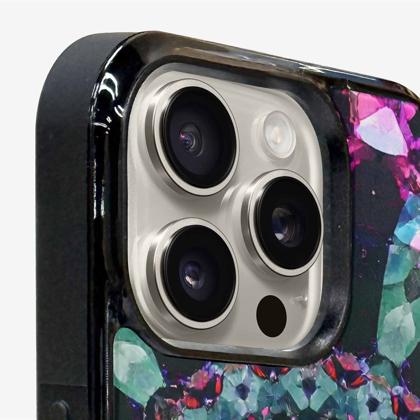 iPhone 16 Pro Max Case — Crystal Mandala Art Seamless Pattern Vibrant, Custom Made Phone Cover