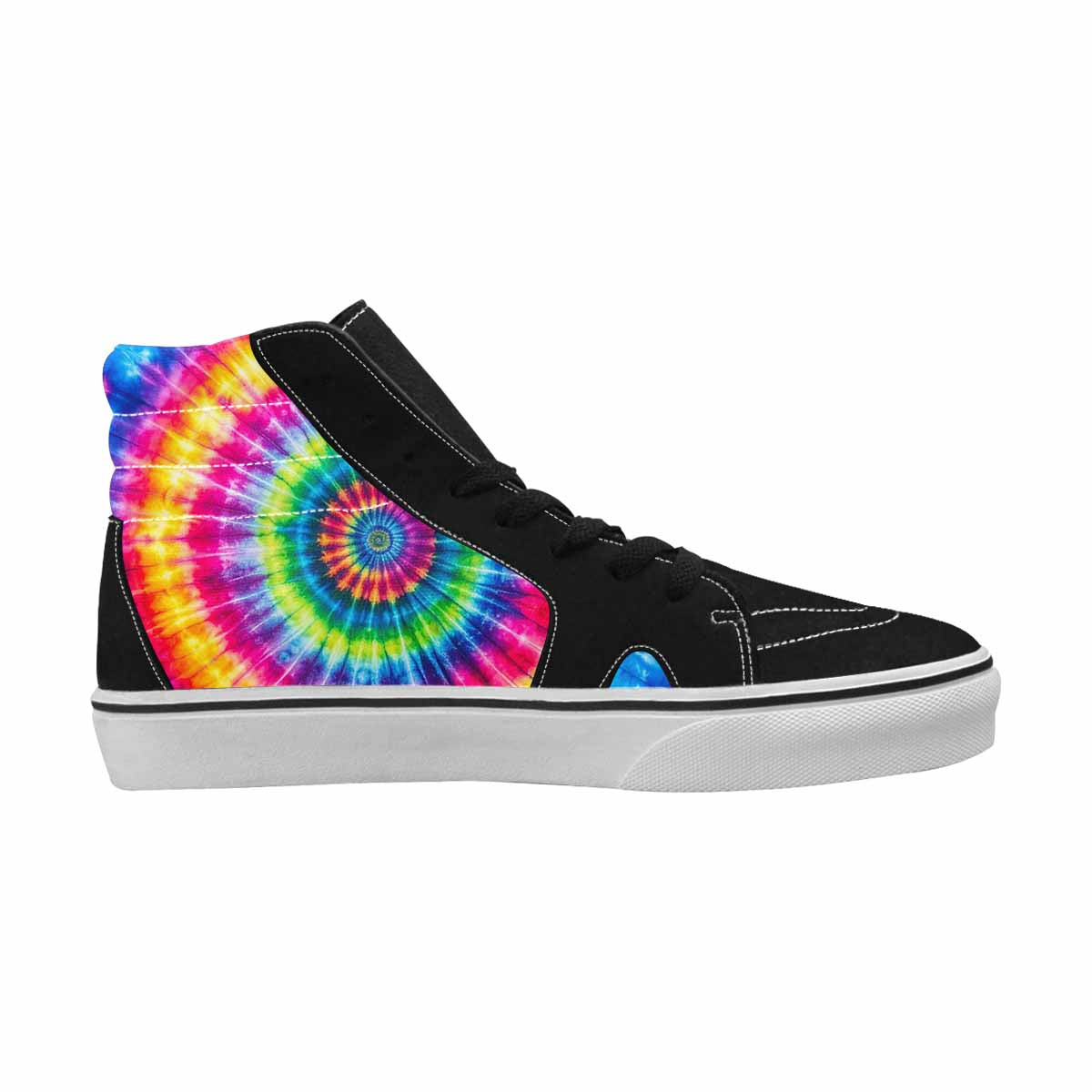 WOMEN'S Tie Dye Acid Wash Color High Top Canvas Cottagecore Custom Sneakers
