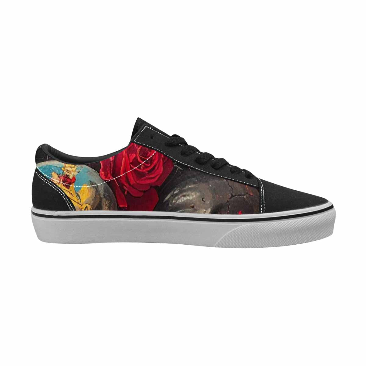 WOMEN'S Skulls Roses Melting Skulls Lace-Up Canvas Y2K Custom Shoes