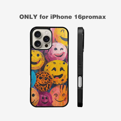 iPhone 16 Pro Max Case — Smiley Faces Animal Printsmile, Custom Made Phone Cover