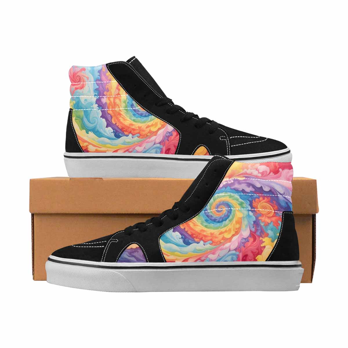 MEN'S Tie Dye High Top Canvas Custom Fashion Dreamcore Limited Edition Sneakers