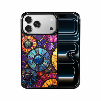 iPhone 17 Pro Max Case — Iridescent Fantasy Sun Original Art, Custom Made Phone Cover