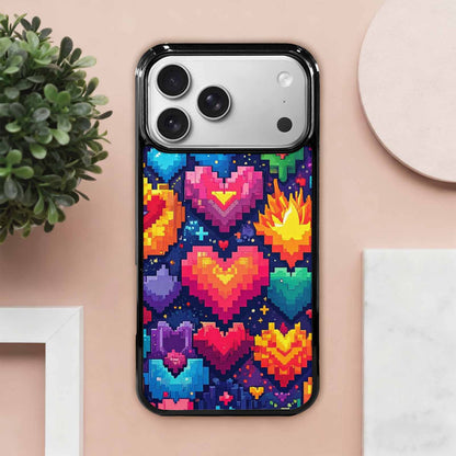 iPhone 17 Pro Max Case — Pixel Art Bit Burst Original Art, Custom Designed Case Cover
