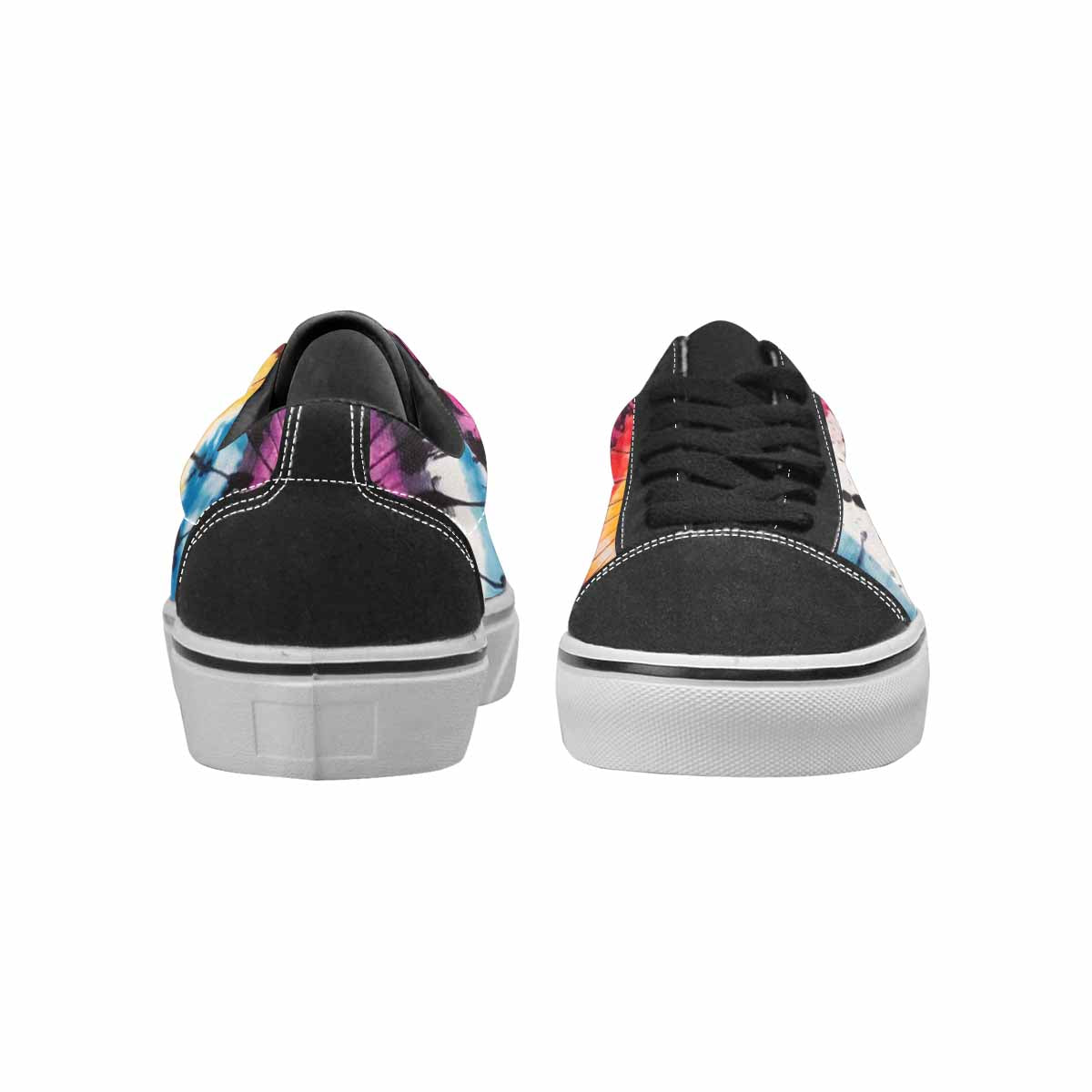 WOMEN'S Tie Lace-Up Canvas Wallpaper Art Sneakers