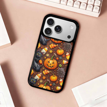 iPhone 17 Pro Case — Small Halloween Pattern Randomly Varying Original, Custom Made Phone Cover