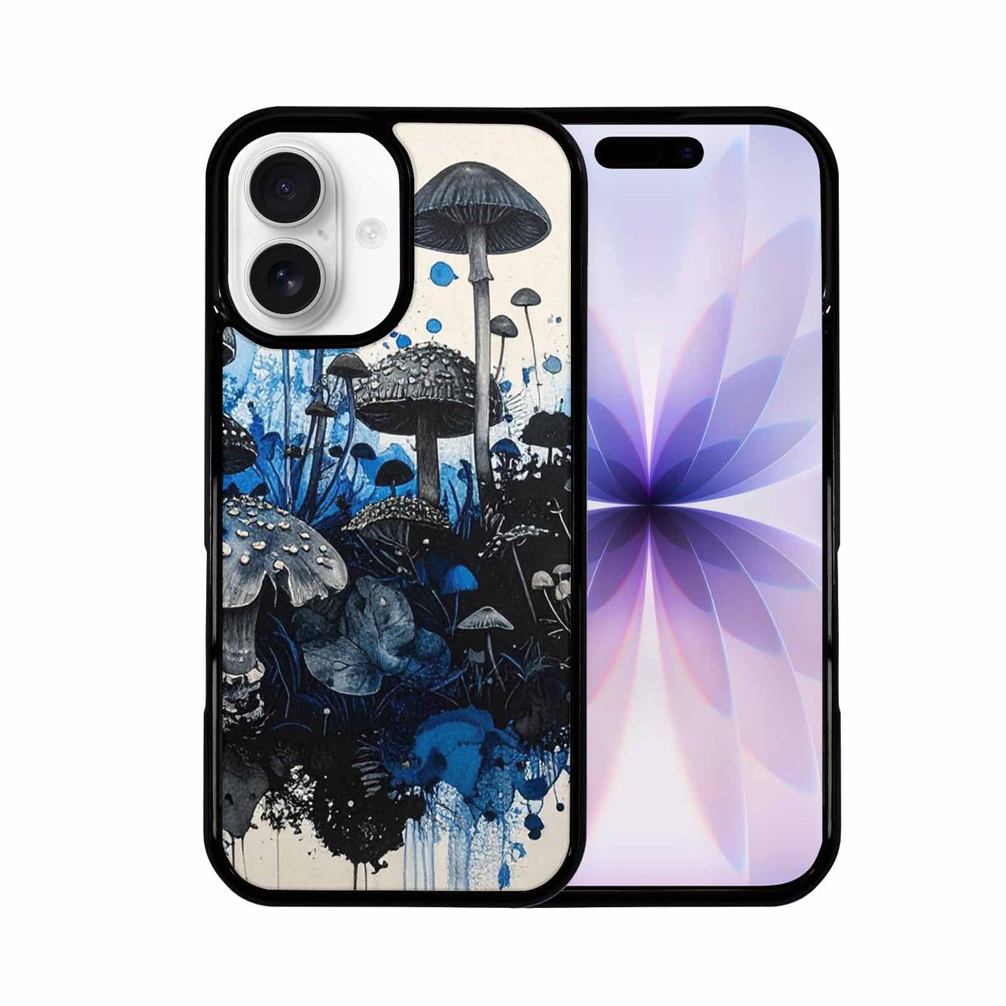 iPhone 17 Case — Mushrooms (general) Black &amp; Original Art, Unique Phone Case Design