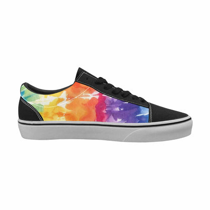 MEN'S Tie Dye Swirl Canvas Lace-Up Surreal Custom Sneakers