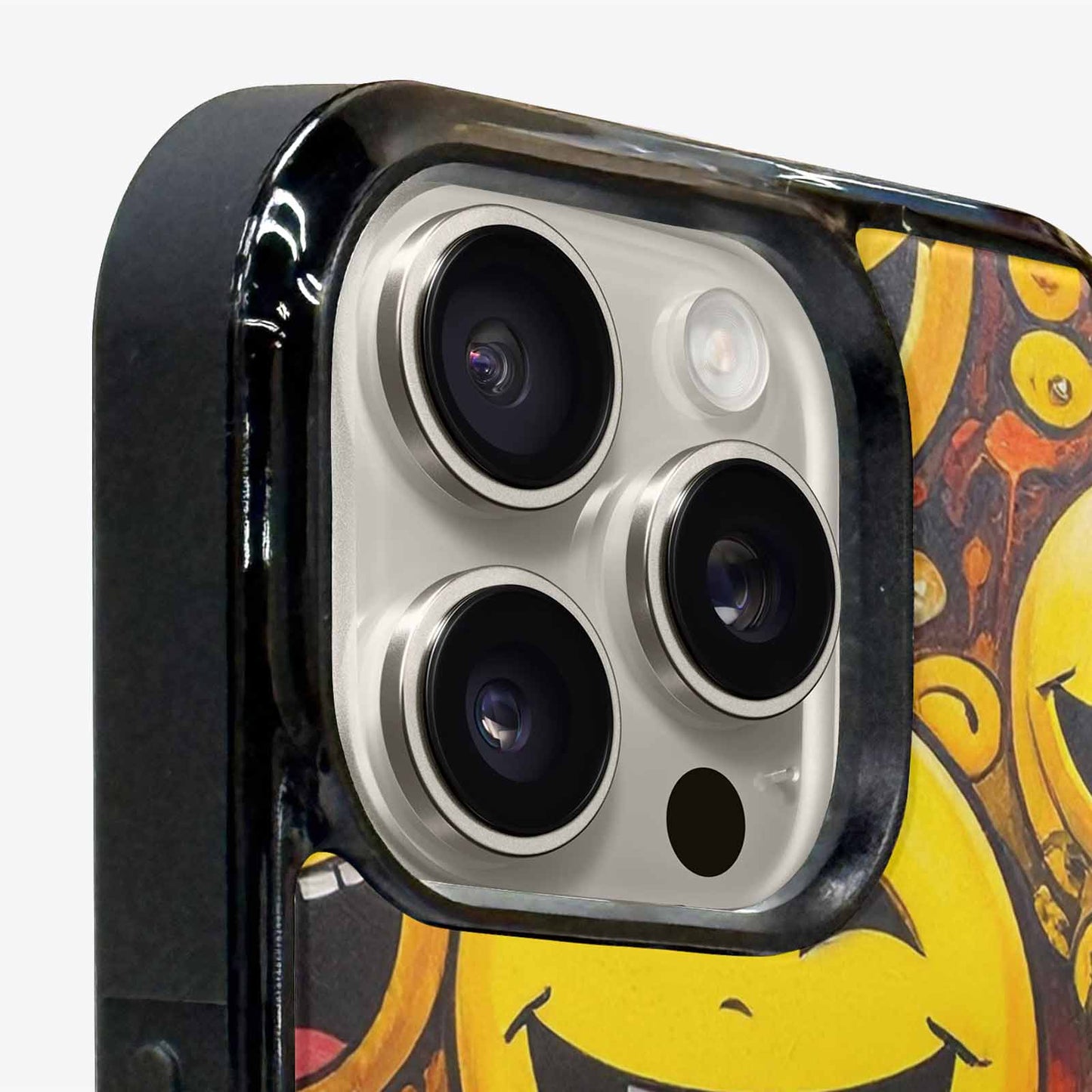 iPhone 16 Pro Case — Melting Moon Smiley Red Splatt Ipd, Custom Phone Case