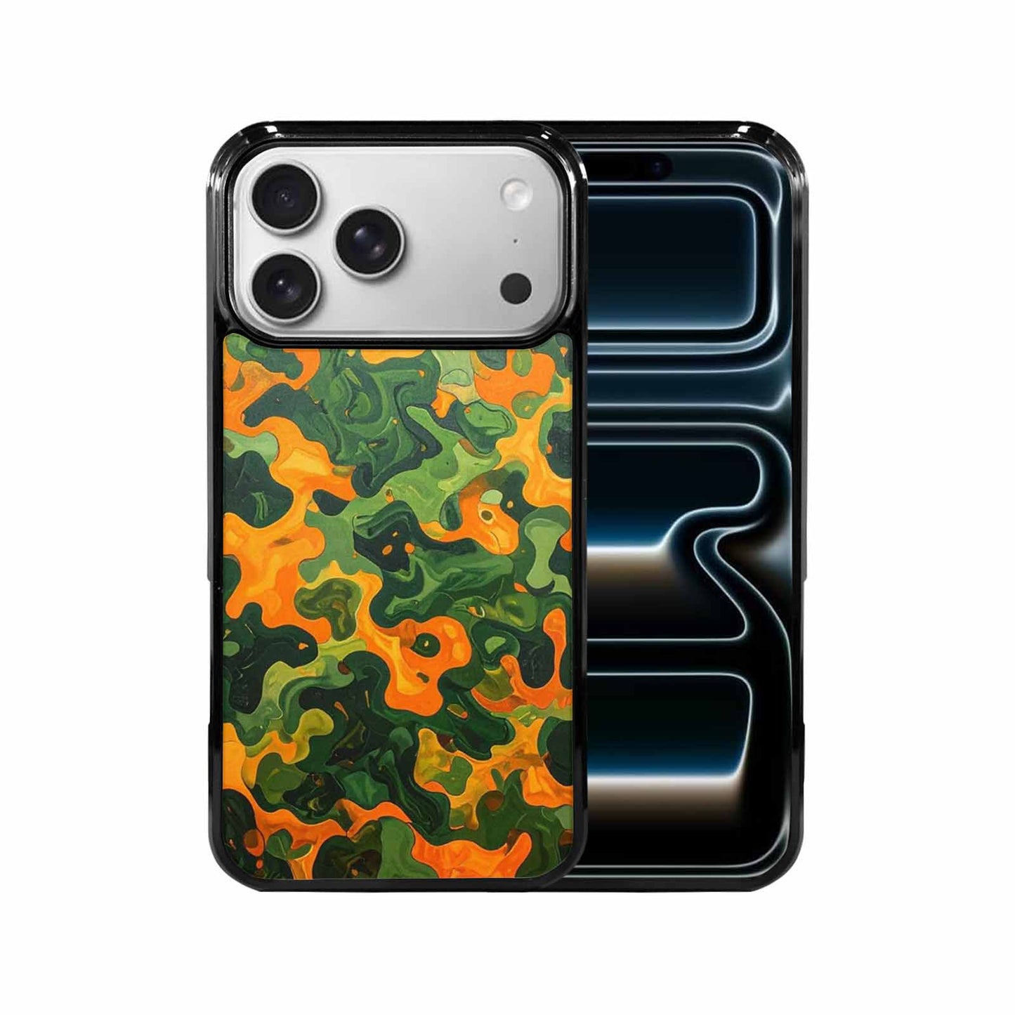 iPhone 17 Pro Max Case — Small Military Camouflage Blotch Camo, Custom Printed Phone Case