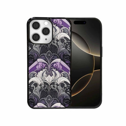 iPhone 15 Pro Max Case — Asexual Flag Color Theme Small Rainbow, Custom Phone Case