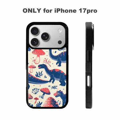 iPhone 17 Pro Case — Vintage Dinosaurs Mushroom Retro Vintage, Customized Protective Case