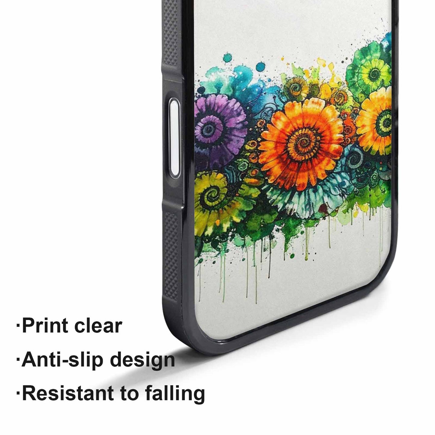 iPhone 17 Pro Max Case — Black &amp; Green Ink Tie Dye, Unique Phone Case Design