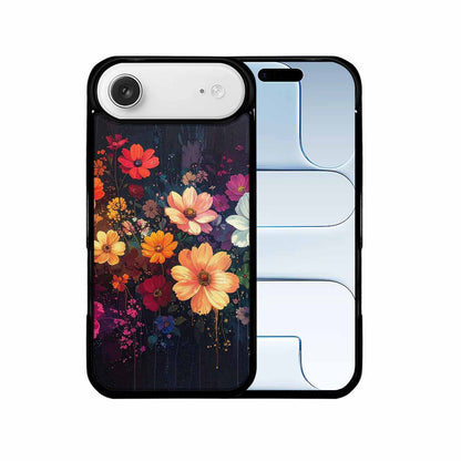 iPhone 17 Air Case — Shadowy Glitch Floral Pattern Hundreds Floral, Unique Phone Case Design
