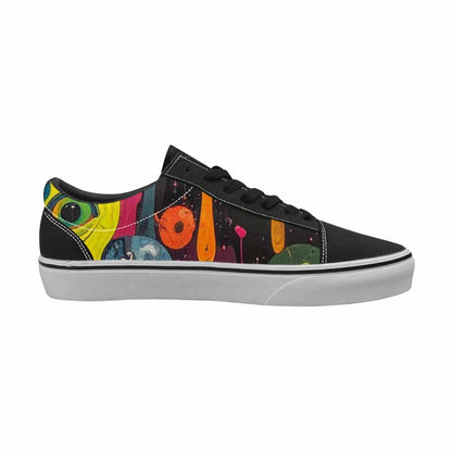 WOMEN'S Aliens  Camo Melting Lace-Up Canvas Y2K Custom Shoes