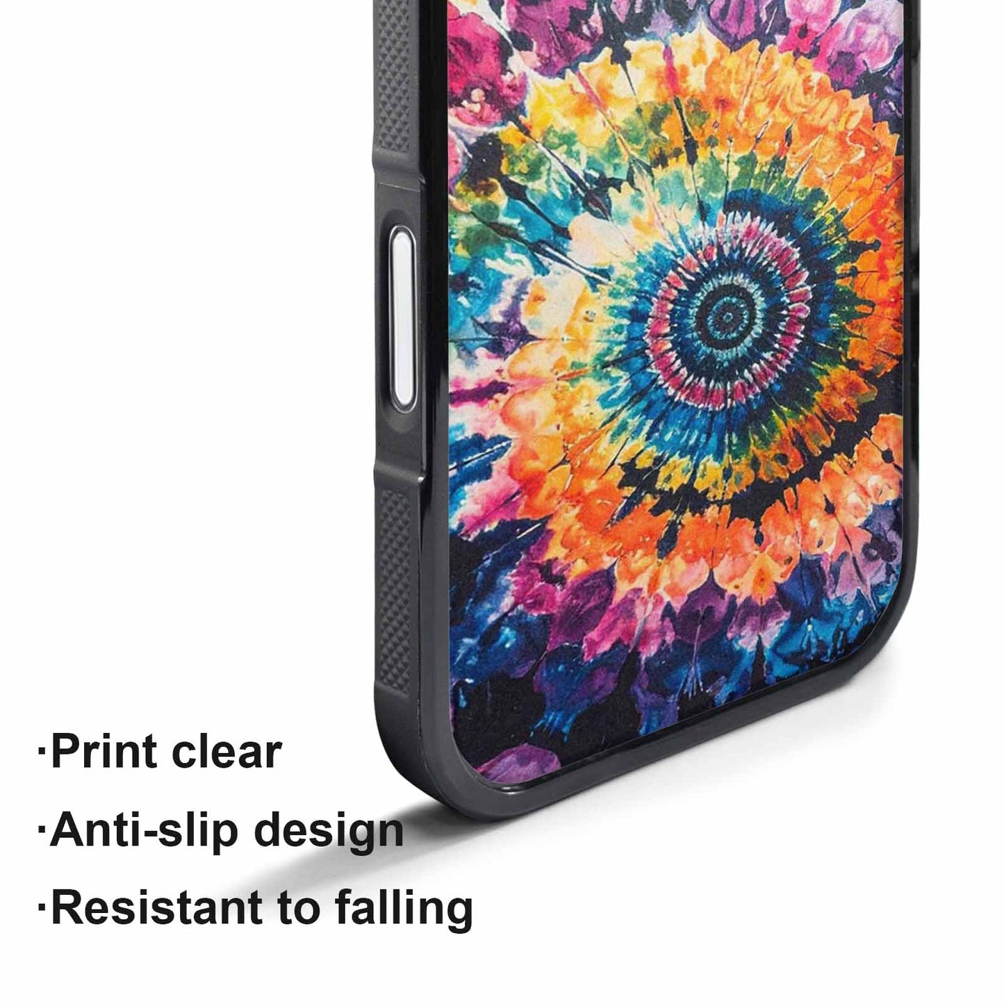 iPhone 17 Pro Max Case — Black &amp; Blue Ink Tie Dye, Custom Phone Case